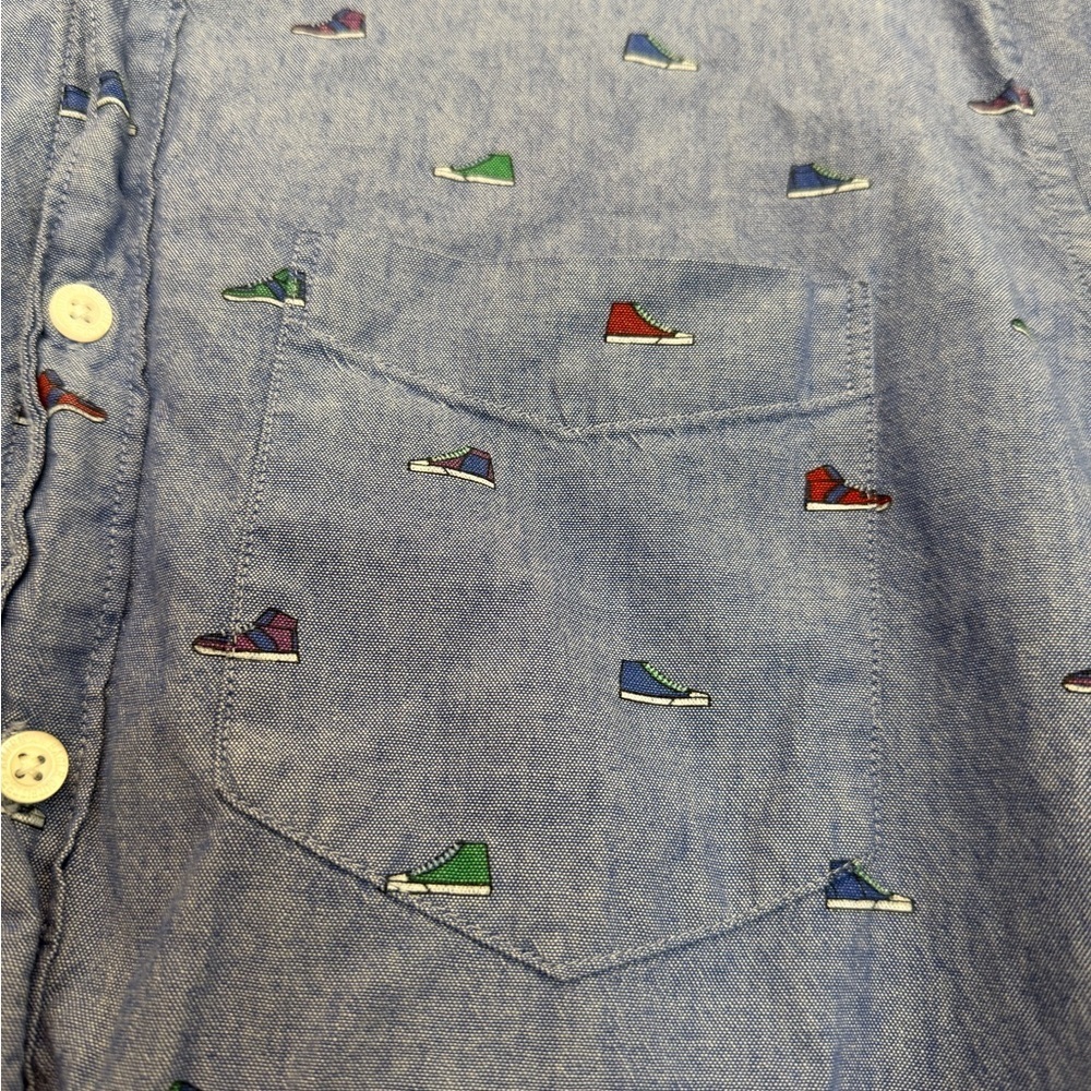 American Eagle Outfitters Blue Casual Button Down Shirt - Picture 2 of 4